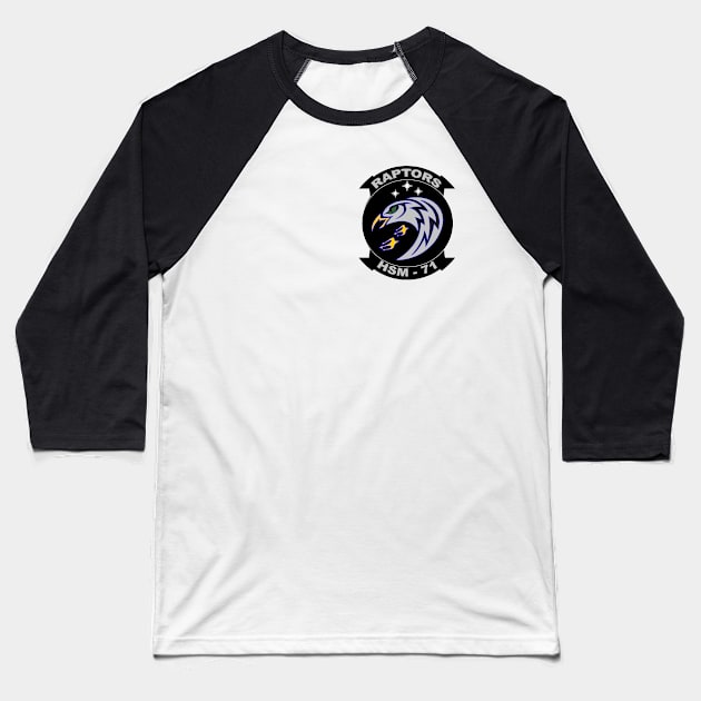 Helicopter Maritime Strike Squadron Seven One (HSM-71) Raptors Baseball T-Shirt by Airdale Navy